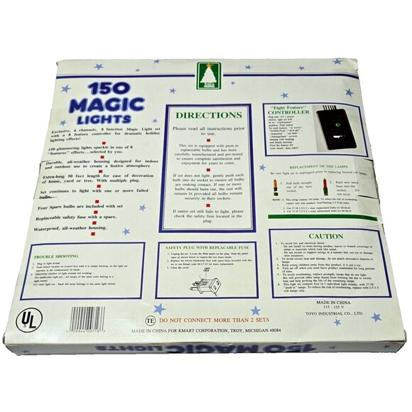 VTG Trim A Home 150 Magic Lights 8 Function White Light Set Super Bright Bulbs - Picture 4 of 10